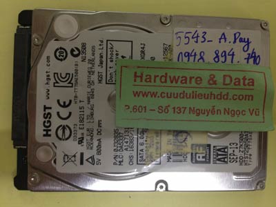 Cứu dữ liệu ổ cứng Hitachi 250GB đầu từ lỗi