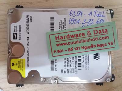 Recover dữ liệuWD 500GB