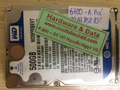 Recover dữ liệu-Western-500GB