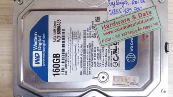 16-9-2017 ổ cứng Western 160GB bị chết cơ