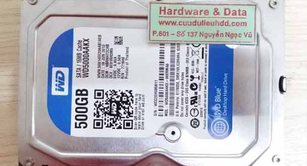 18-09-2017 ổ cứng Western 500GB do xóa nhầm