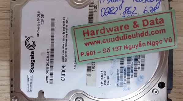 26-09-2017 ổ cứng Seagate 320GB bị chết cơ