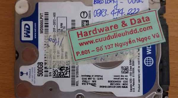 27-09-2017 ổ cứng Western 500GB bị chết cơ