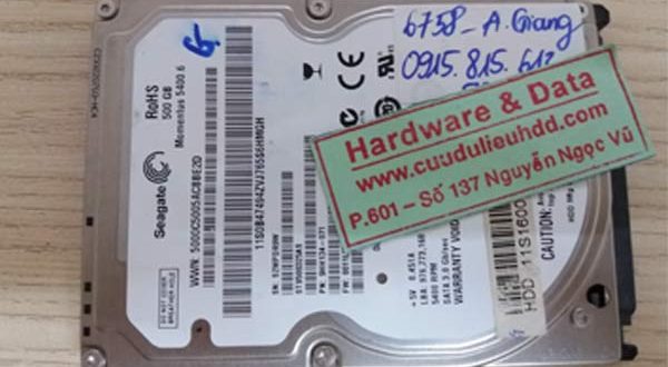 6758 ổ cứng seagate 500gb hỏng đầu từ