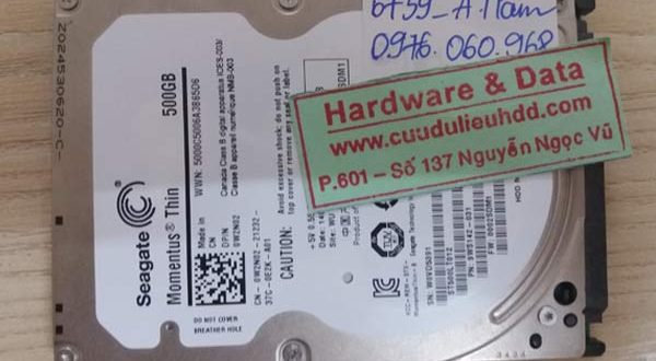 6759 ổ cứng Seagate 500gb bị bad sector và hỏng đầu từ