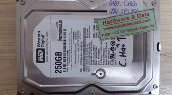 6769 ổ cứng western 250GB hỏng đầu từ