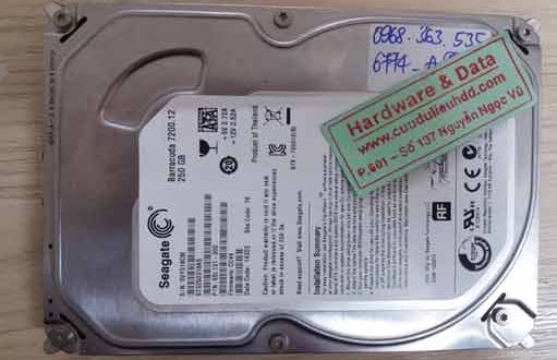 6774 ổ cứng Seagate 250GB bị xóa nhầm