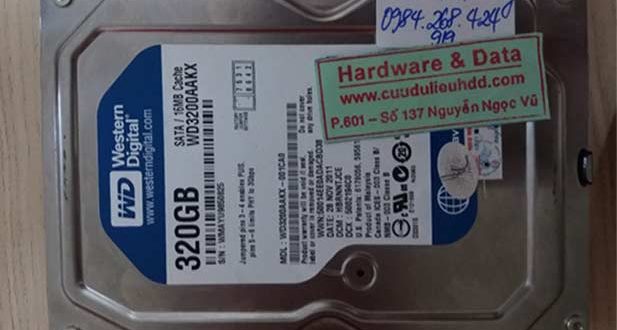 6779 ổ HDD Western 320GB bị hỏng đầu từ