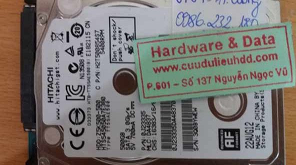 6787ổ cứng Hitachi 500GB bị chết cơ