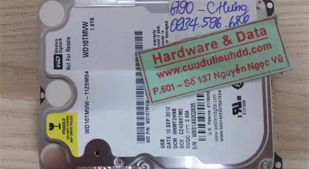 6790 ổ cứng Western 1TB hỏng đầu từ