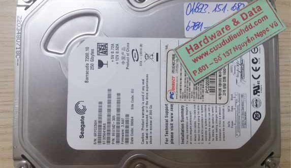 6791 ổ cứng Seagate 250GB bị chết cơ