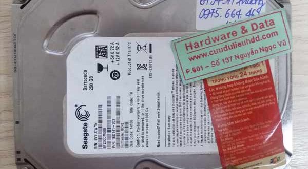 6794 ổ cứng Seagate 250GB hỏng đầu từ