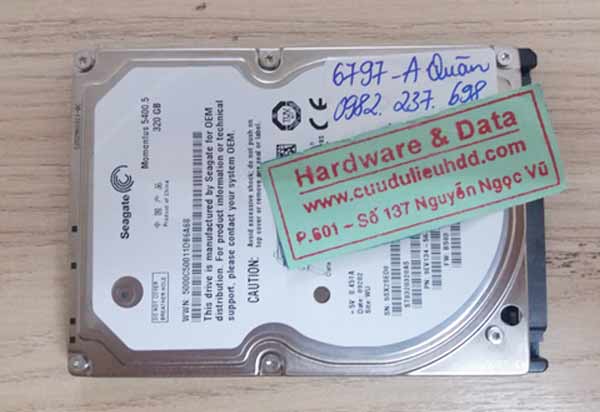 6797ổ cứng Seagate 320GB bị hỏng đầu từ