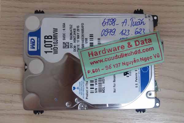 6798 ổ cứng di động Western 1TB bị hỏng 1/4 đầu từ