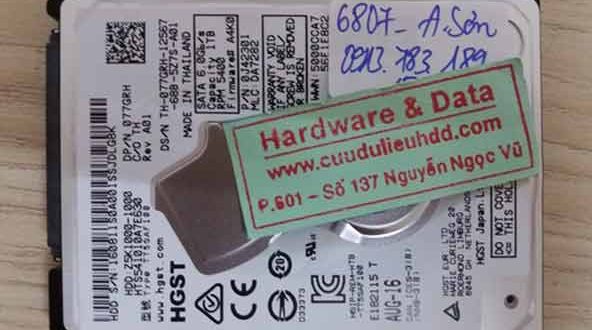 6807 ổ cứng Hitachi 1TB bị chết cơ