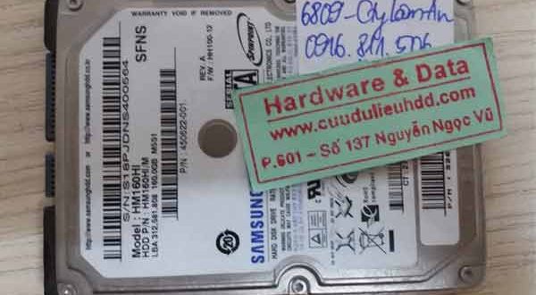 6809 ổ HDD Samsung 160GB lỗi đầu từ