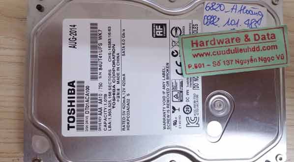 6820 ổ cứng Toshiba 1TB bị lỗi đầu từ