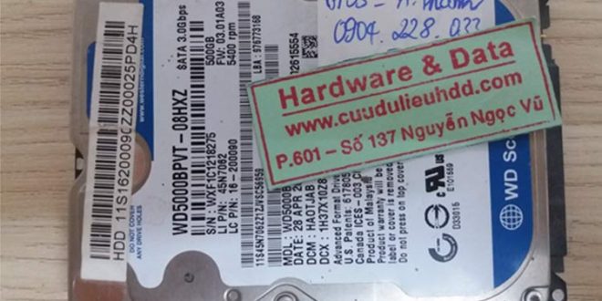 Ổ cứng bị hỏng 1/3 đầu từ