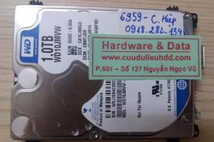 6959 ổ cứng Western 1TB bị hỏng 1/4 đầu từ