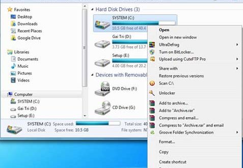 phân mảnh ổ cứng