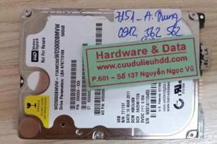 7151 ổ hdd western 500Gb bị lỗi đầu đọc