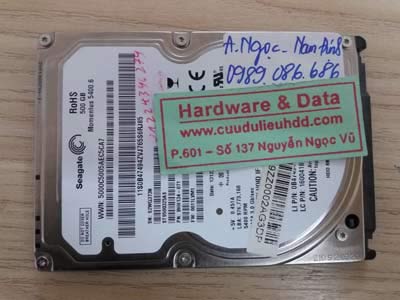 9-1 Seagate 500GB hỏng đầu đọc