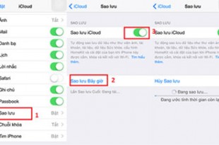 Cách sao lưu dữ liệu trên iphone